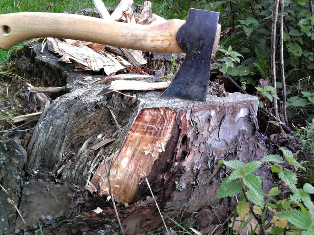 how to use an axe for chopping or felling